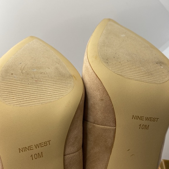 Nine West Tunips Woman’s Heels Barely Nude Rhinestone Detailing Size 10M - Picture 10 of 15